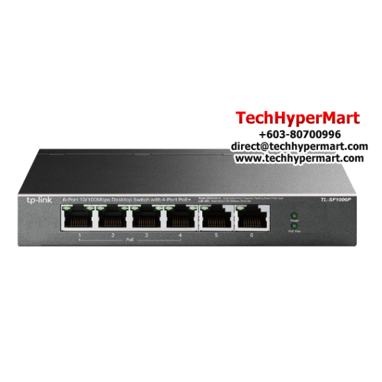 TP-Link TL-SF1006P Unmanaged Switch (6-Port, 10/100 Mbps)