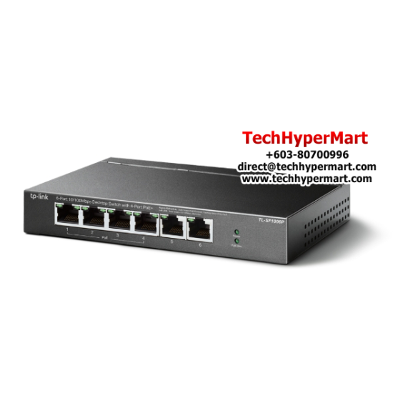 TP-Link TL-SF1006P Unmanaged Switch (6-Port, 10/100 Mbps)