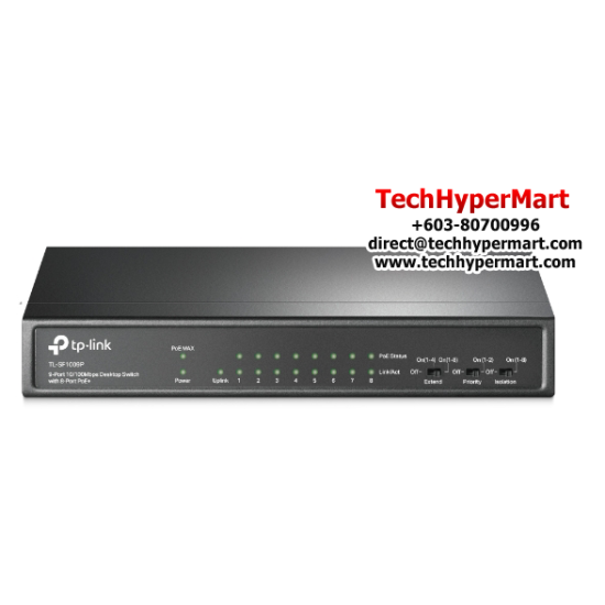 TP-Link TL-SF1009P Unmanaged Switch (9-Port, 10/100 Mbps Desktop Switch with 8-Port PoE+) TP-Link TL-SF1009P Unmanaged Switch (9-Port, 10/100 Mbps Desktop Switch with 8-Port PoE+)