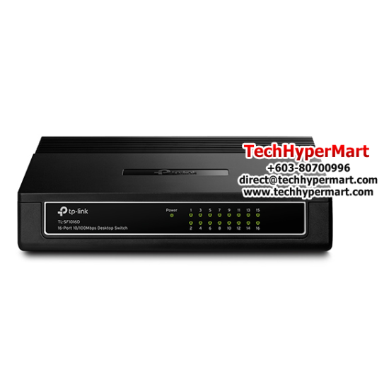 TP-Link TL-SF1016D Unmanaged Switch (16-Port, 10/100Mbps RJ45 Ports, Plastic case) TP-Link TL-SF1016D Unmanaged Switch (16-Port, 10/100Mbps RJ45 Ports, Plastic case)