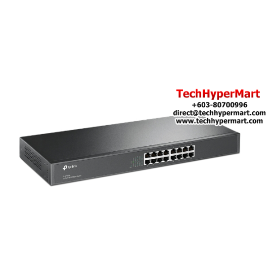 TP-Link TL-SF1016 Unmanaged Switch (16-Port, 10/100Mbps RJ45 Ports, 1U 19-inch , Steel Case)