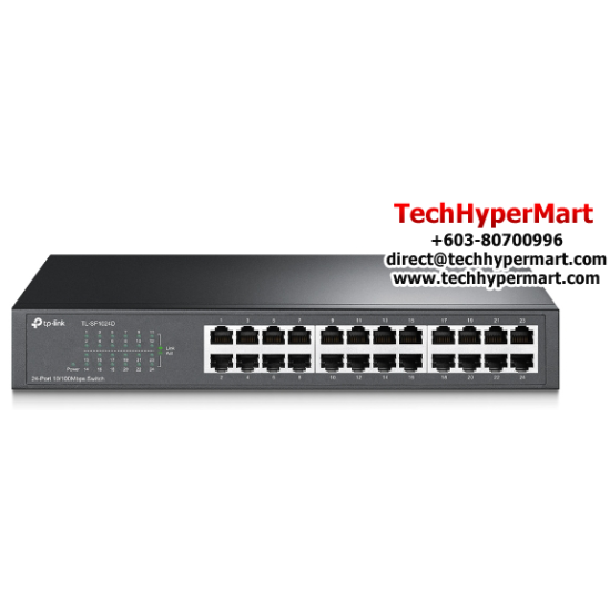 TP-Link TL-SF1024D Unmanaged Switch (24-Port, 24 10/100Mbps RJ45 Ports, Fast Ethernet)