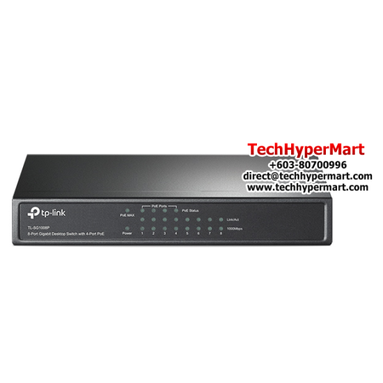 TP-Link TL-SG1008P Unmanaged POE Switch (8-Port, 8 10/100/1000Mbps RJ45 ports, 4-Port PoE)