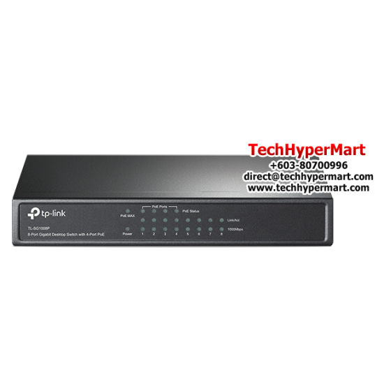 TP-Link TL-SG1008P Unmanaged POE Switch (8-Port, 8 10/100/1000Mbps RJ45 ports, 4-Port PoE) TP-Link TL-SG1008P Unmanaged POE Switch (8-Port, 8 10/100/1000Mbps RJ45 ports, 4-Port PoE)