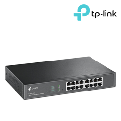 TP-Link TL-SG1016DE Gigabit Easy Smart Switch (16-Port, 16 10/100/1000Mbps RJ45 Ports, 1U 13-inch Steel Case)