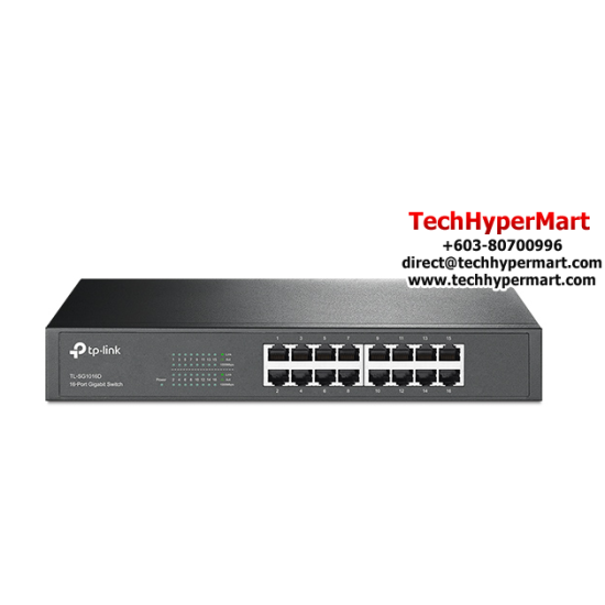 TP-Link TL-SG1016D  Gigabit Unmanaged Switch (16-Port, 10/100/1000Mbps RJ45 Ports, 13-inch , Steel Case)