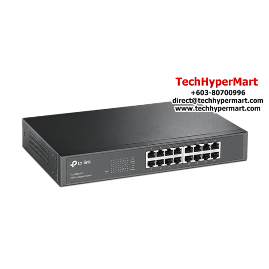 TP-Link TL-SG1016D  Gigabit Unmanaged Switch (16-Port, 10/100/1000Mbps RJ45 Ports, 13-inch , Steel Case)