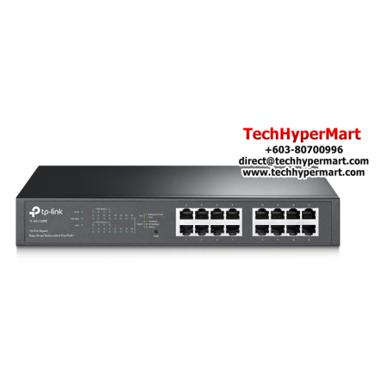 TP-Link TL-SG1016PE Gigabit Easy Smart Switch (8-Port + 8-Port PoE, 16 10/100/1000Mbps RJ45 ports, 150W PoE Power) TP-Link TL-SG1016PE Gigabit Easy Smart Switch (8-Port + 8-Port PoE, 16 10/100/1000Mbps RJ45 ports, 150W PoE Power)