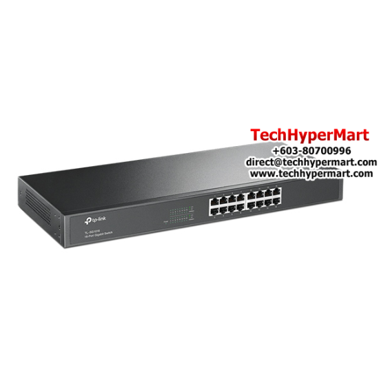 TP-Link TL-SG1016 Gigabit Unmanaged Switch (16-Port, 10/100/1000Mbps RJ45 Ports, 19-inch , Steel Case)