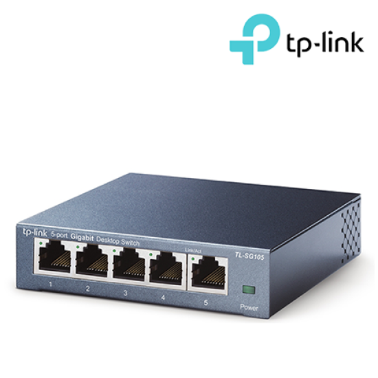 TP-Link TL-SG105 Unmanaged Gigabyte Switch (5-Port, 5 10/100/1000Mbps RJ45 Ports)