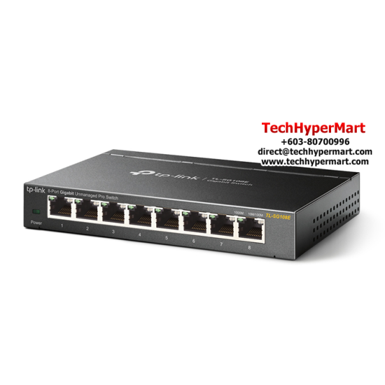 TP-Link TL-SG108E Gigabit Easy Smart Switch (8-Port, 10/100/1000Mbps, Steel Case)