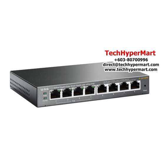 TP-Link TL-SG108PE Easy Smart POE Switch (8-Port, 8 10/100/1000Mbps RJ45 Ports, 4-Port PoE)