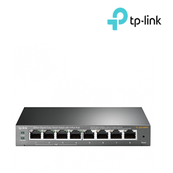 TP-Link TL-SG108PE Easy Smart POE Switch (8-Port, 8 10/100/1000Mbps RJ45 Ports, 4-Port PoE)