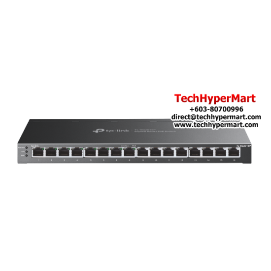 TP-Link TL-SG2016P Switch (16-Port, 16× 10/100/1000 Mbps RJ45 Ports)