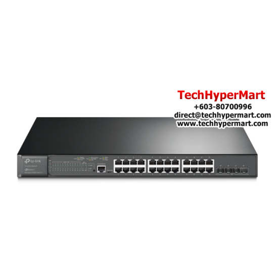 TP-Link TL-SG3428XMP Switch (24-Port Gigabit PoE+ Ports, 4-Port 10GE SFP+, 384W PoE Power) TP-Link TL-SG3428XMP Switch (24-Port Gigabit PoE+ Ports, 4-Port 10GE SFP+, 384W PoE Power)