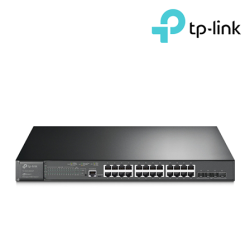 TP-Link TL-SG3428XMP Switch (24-Port Gigabit PoE+ Ports, 4-Port 10GE SFP+,  384W PoE Power)