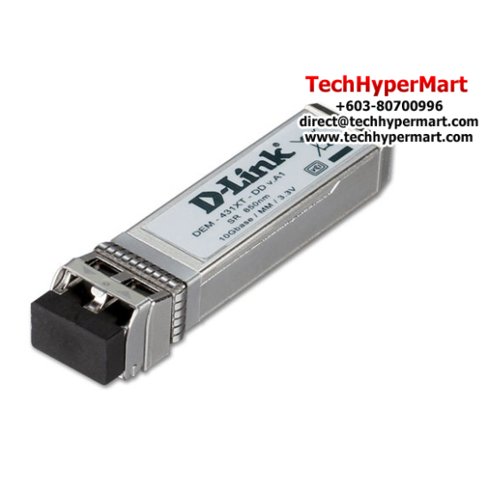 D-Link DEM-431XT Module (10G Ethernet speeds, Hot Pluggable, Digital Diagnostics Monitoring)