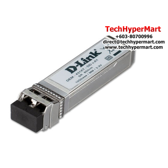 D-Link DEM-431XT Module (10G Ethernet speeds, Hot Pluggable, Digital Diagnostics Monitoring) D-Link DEM-431XT Module (10G Ethernet speeds, Hot Pluggable, Digital Diagnostics Monitoring)