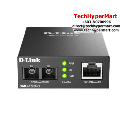 D-Link DMC-F02SC Media Convertors (1 x 10/100Base-TX port, Multi-mode Fiber, Gigabit Ethernet)