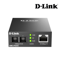 D-Link DMC-F02SC Media Convertors (1 x 10/100Base-TX port, Multi-mode Fiber, Gigabit Ethernet)