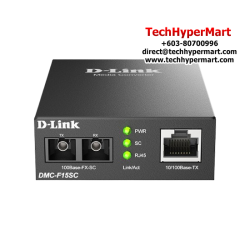 D-Link DMC-F15SC Media Convertors (1 x 10/100Base-TX port, Multi-mode Fiber, Gigabit Ethernet)