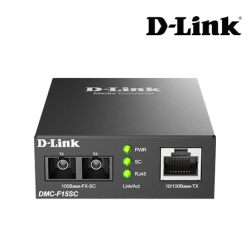D-Link DMC-F15SC Media Convertors (1 x 10/100Base-TX port, Multi-mode Fiber, Gigabit Ethernet)
