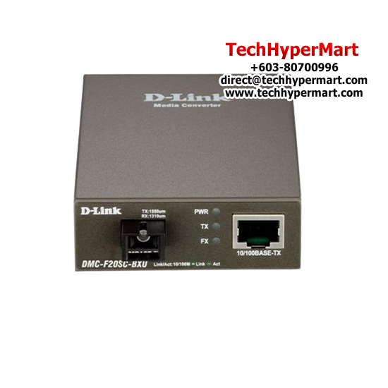 D-Link DMC-F20SC-BXU Media Convertors (10 M: 14, 880 pps, Multi-mode Fiber, Gigabit Ethernet)