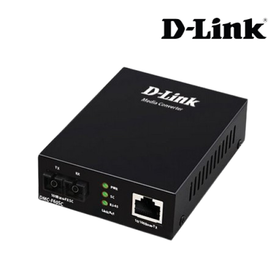 D-Link DMC-F60SC Media Convertors (One 10/100Base-TX port, Multi-mode Fiber, Gigabit Ethernet)