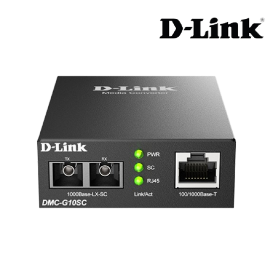 D-Link DMC-G10SC Media Convertors (1 x 10/100/1000Base-T port, Multi-mode Fiber, Gigabit Ethernet)