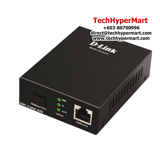 D-Link DMC-G20SC-BXD Media Convertors (One 10/100/1000Base-T port, Multi-mode Fiber, Gigabit Ethernet)