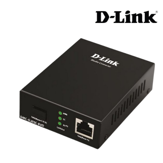 D-Link DMC-G20SC-BXD Media Convertors (One 10/100/1000Base-T port, Multi-mode Fiber, Gigabit Ethernet)