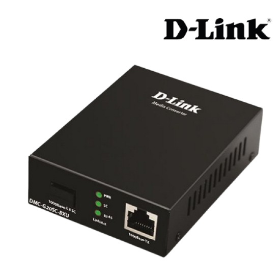 D-Link DMC-G20SC-BXU Media Convertors (One 10/100/1000Base-T port, Multi-mode Fiber, Gigabit Ethernet)