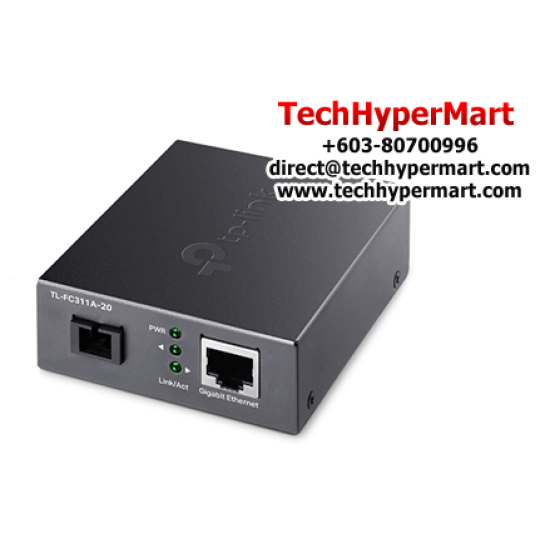 TP-Link TL-FC311B-20 Media Convertors (1× 10/100/1000 Mbps RJ45 Port, Single-mode Fiber, Fast Ethernet) TP-Link TL-FC311B-20 Media Convertors (1× 10/100/1000 Mbps RJ45 Port, Single-mode Fiber, Fast Ethernet)