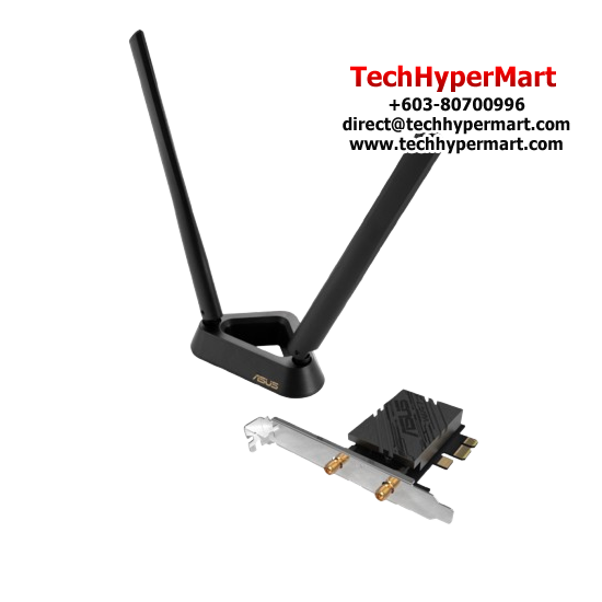 Asus PCE-BE92BT PCIE Adapter (688Mbps Wireless AX, 2 x external antenna, 64-bit)
