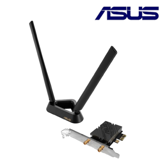 Asus PCE-BE92BT PCIE Adapter (688Mbps Wireless AX, 2 x external antenna, 64-bit)