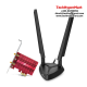 TP-Link Archer TXE75E PCIE Adapter (AX5400 Tri Band, PCI Express, 2402 Mbps) TP-Link Archer TXE75E PCIE Adapter (AX5400 Tri Band, PCI Express, 2402 Mbps)