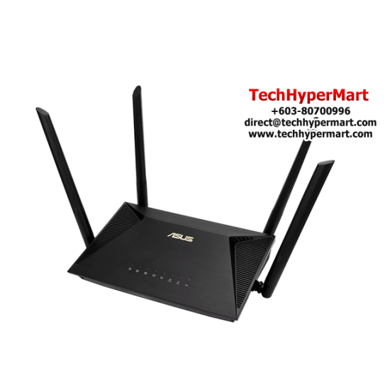 Asus RT-AX53U Router (1800Mbps Wireless AX, External antenna x 4, 2.4GHz Dual-core)