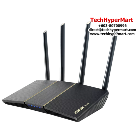 Asus RT-AX57 Router (3000Mbps Wireless AX, External antenna x 4, 1.7 GHz) Asus RT-AX57 Router (3000Mbps Wireless AX, External antenna x 4, 1.7 GHz)