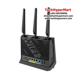 Asus RT-BE86U Router (800Mbps Wireless AX, External antenna x 3, 2.6 GHz quad-core)