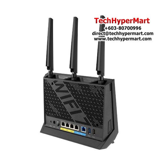 Asus RT-BE86U Router (800Mbps Wireless AX, External antenna x 3, 2.6 GHz quad-core)