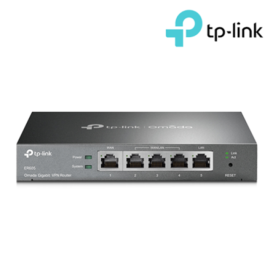 TP-Link ER605 Routers (1 Fixed Gigabit WAN Port, 2.4 GHz, 128MB)