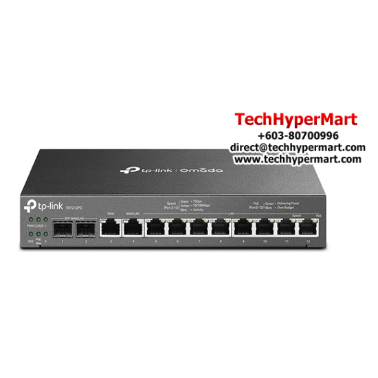 TP-Link ER7212PC Routers (2 Gigabit SFP WAN/LAN ports, 2.4 GHz, 4 kV surge protection)
