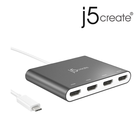J5create JCA366 USB-C to 4-Port HDMI Multi-Monitor Adapter