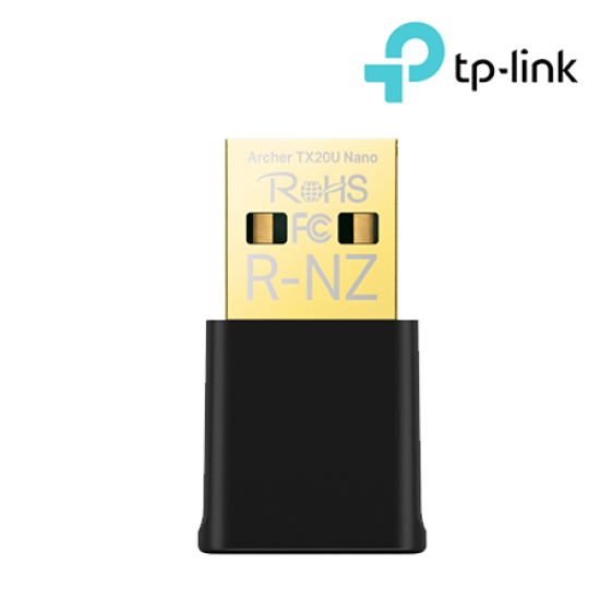 TP-Link Archer TX20U Nano USB Adapter (2× Dual-Band Antennas, USB 2.0, 5GHz-2.4GHz)