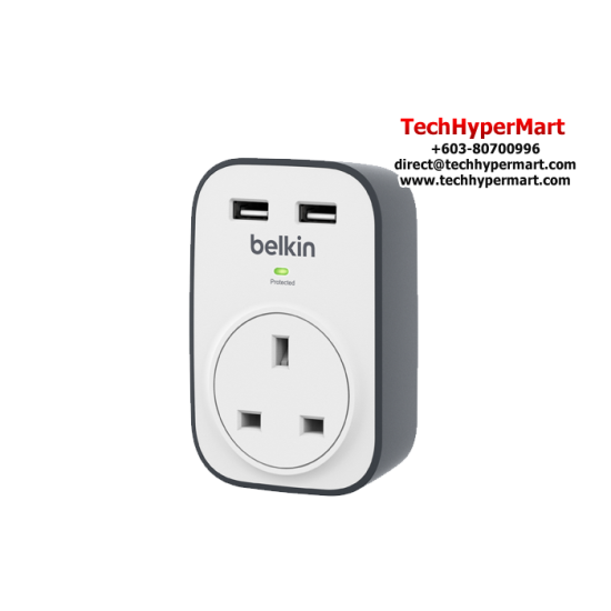 Belkin Surge Plus USB Surge Protector (BSV103sa, Single AC Outlet, Dual Port USB Charging)