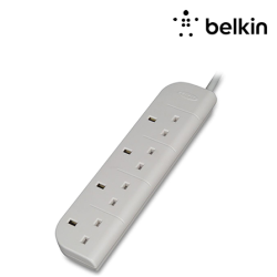 Belkin F9E400sa3M 4 Way Surge Protector (4 Surge Protected Outlets, 238 Joules, 6,500 Amp Max Spike Current)