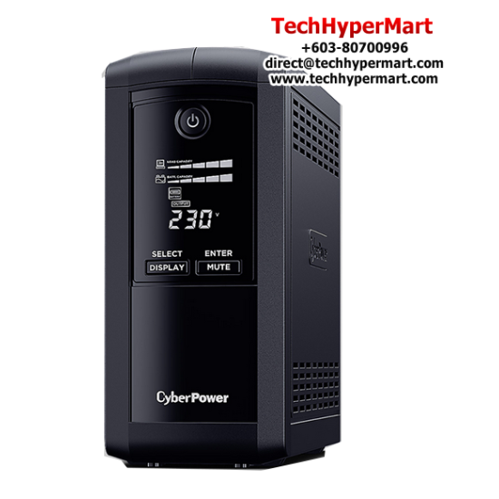 CyberPower VP1600EILCD (IEC) UPS (1600VA, 960 Watts, 230 ± 10% VAC, IEC C13 x 8)