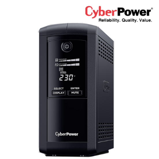 CyberPower VP1600EILCD (IEC) UPS (1600VA, 960 Watts, 230 ± 10% VAC, IEC C13 x 8)