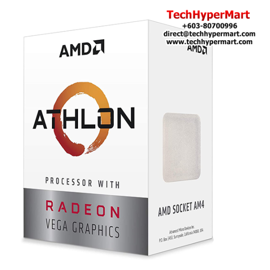 AMD Athlon 3000G CPU Processor (5MB Cache, 3.5GHz, Socket AM4, 2 Cores) AMD Athlon 3000G CPU Processor (5MB Cache, 3.5GHz, Socket AM4, 2 Cores)
