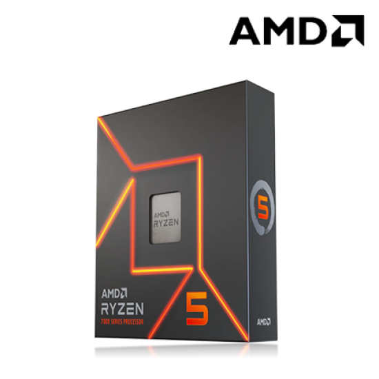 AMD Ryzen 5 7600X CPU Processor (32MB Cache, 4.7GHz, Socket AM5, 6 Cores)